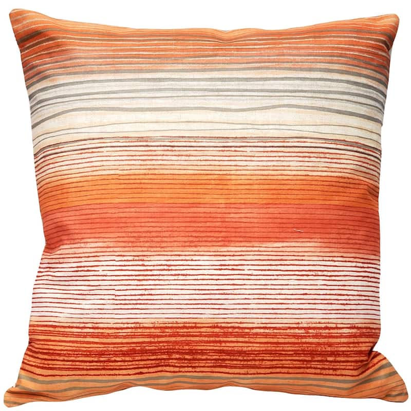 Sedona Stripes Throw Pillow - 20"x20" - Feather Down - Orange