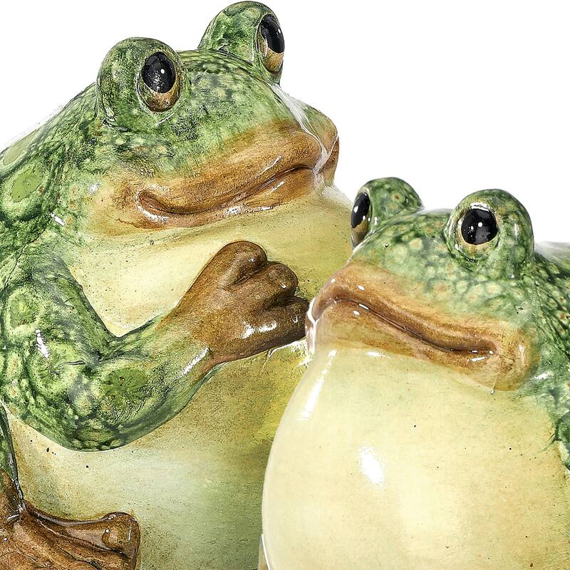 6.5" Terracotta Sitting Bull Frog Set of 2