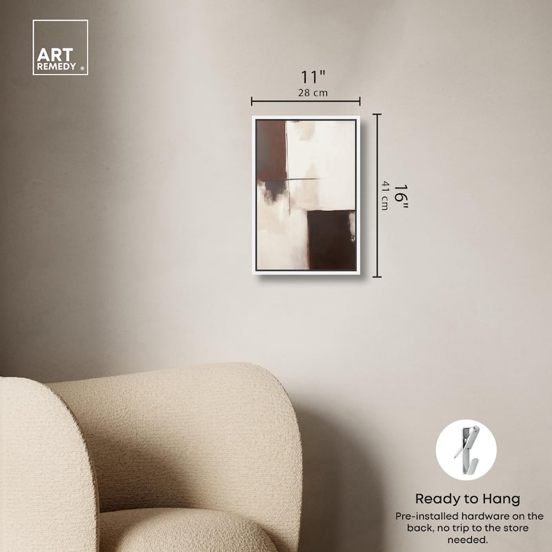 Burgundy and Beige Canvas by Art Remedy