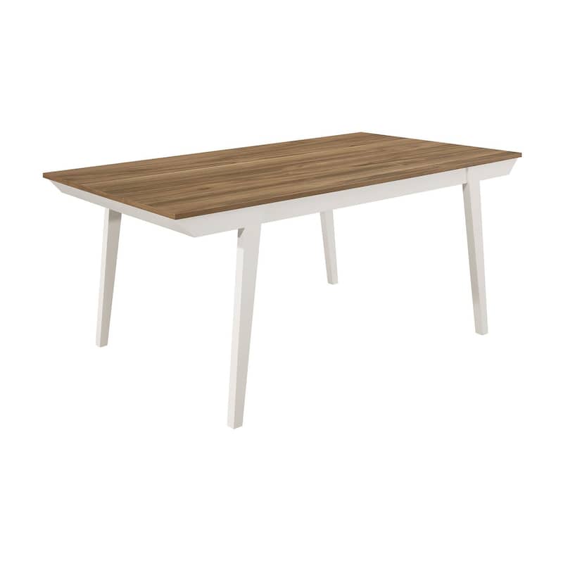 Prospect Natural Acacia and Off White 7-piece Dining Table Set