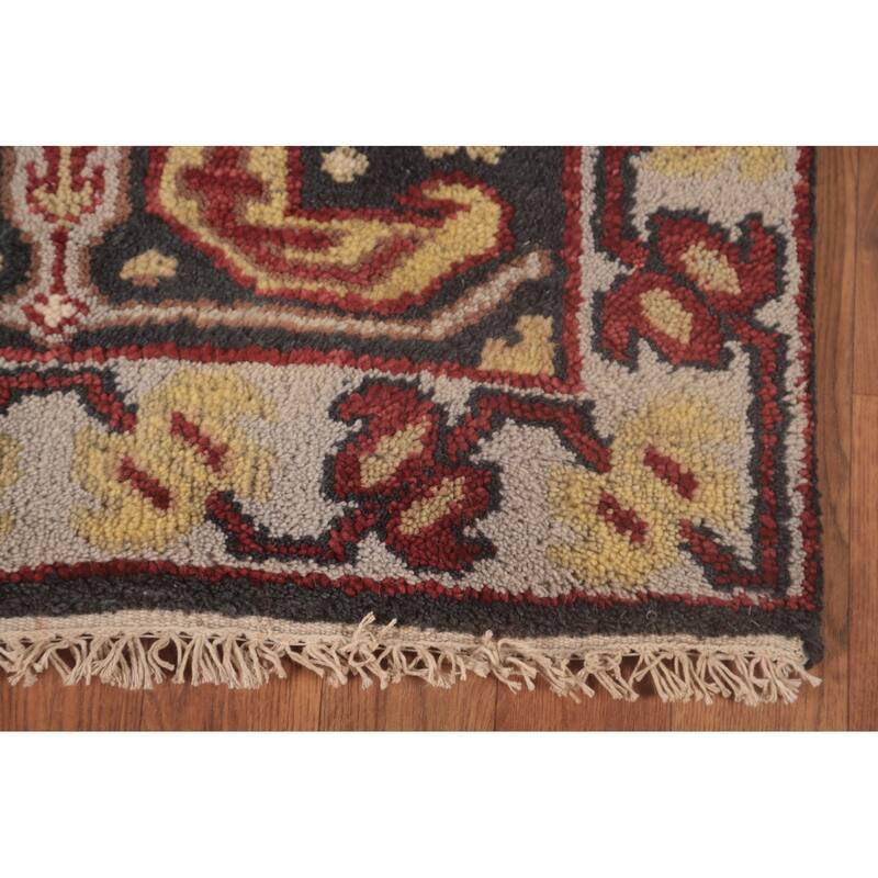 Kazak Runner Rug Handmade Oriental Grey Wool Carpet - 2'5"x 9'10"