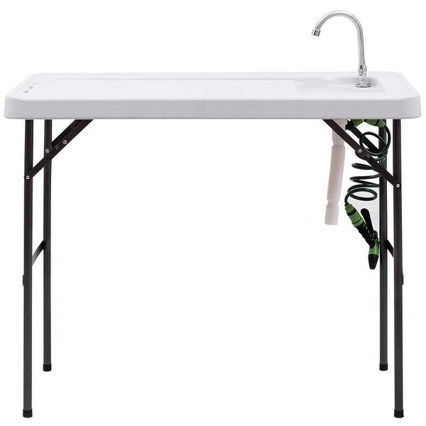 Shop Costway Folding Fish Table Hunting Cleaning Cutting Camping
