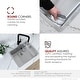 preview thumbnail 4 of 14, STYLISH 20.5 inch Single Bowl Undermount and Drop-in Stainless Steel Kitchen Sink - 20.5" x 18" x 9"