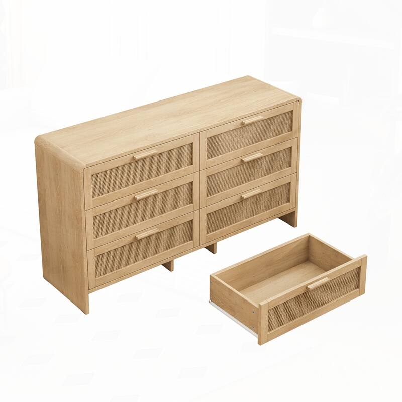 6-Drawers Rattan Storage Cabinet Rattan Drawer