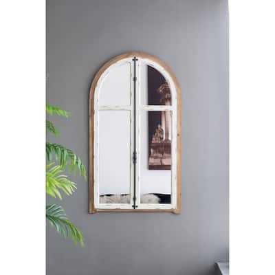 Arch Wood Wall Mirror