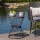 preview thumbnail 13 of 19, Lassen Hand-crafted Iron Side Table by Christopher Knight Home Matte Black