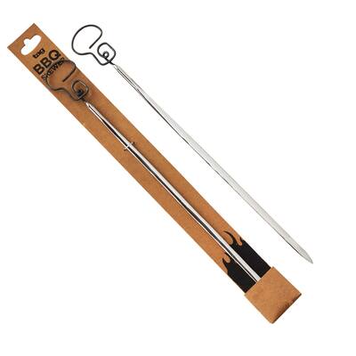 Antique Silver Stainless Steel Mushroom Skewers for Summer BBQ Serving Accessories 16 Inch Hand Wash Only