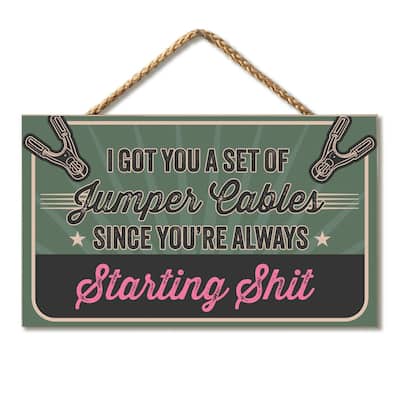 Hanging Wood Sign 9.5" x 5.75" Made in the USA - Multi