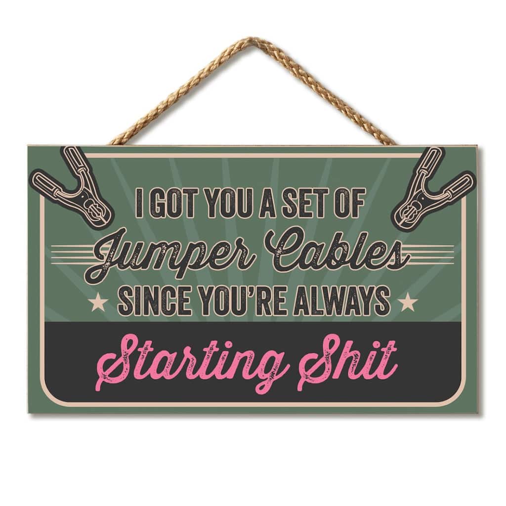 Hanging Wood Sign 9.5" x 5.75" Made in the USA - Multi