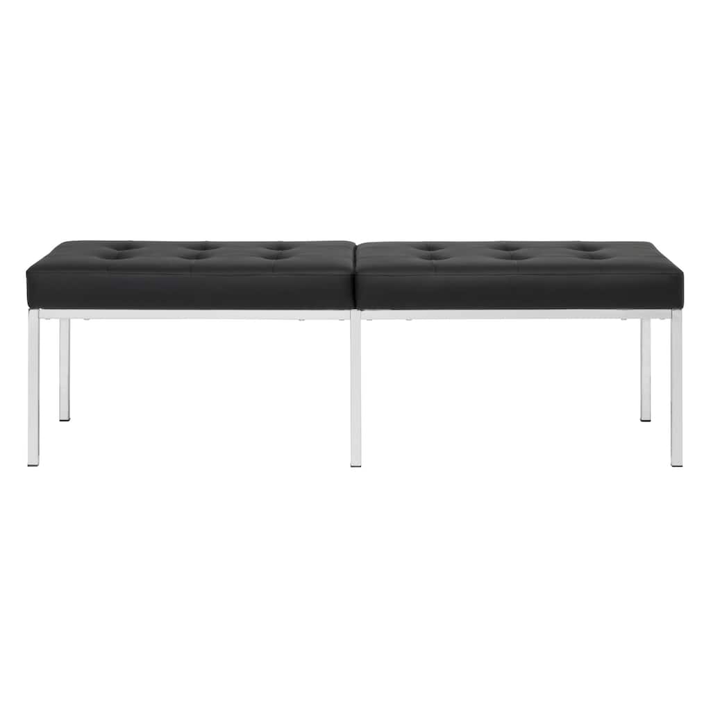Camber 60'' Bench, Tufted Bonded Leather Bench
