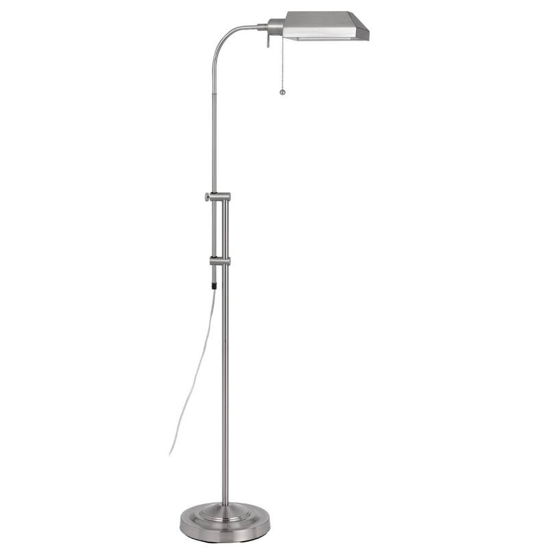 57 Inch Adjustable Floor Lamp with Square Metal Shade for Living Room