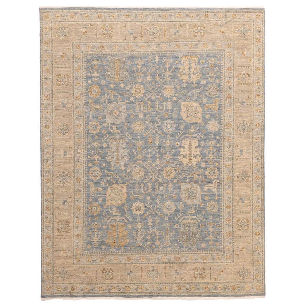 ECARPETGALLERY Hand-knotted Jamshidpour Dark Blue Wool Rug - 8'1 x 10'2