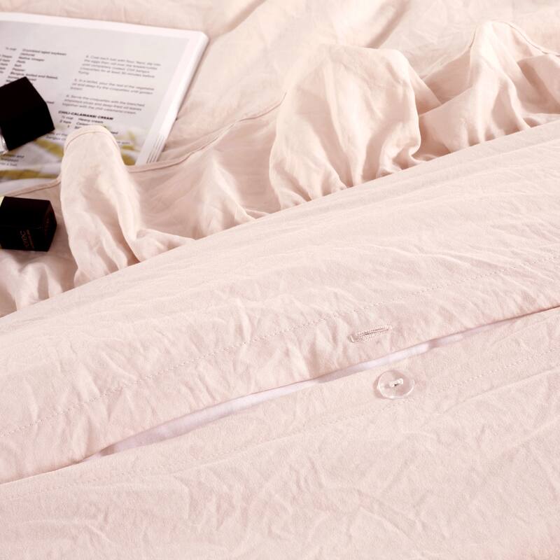 Soft Washed Microfiber Ruffle Duvet Cover Set