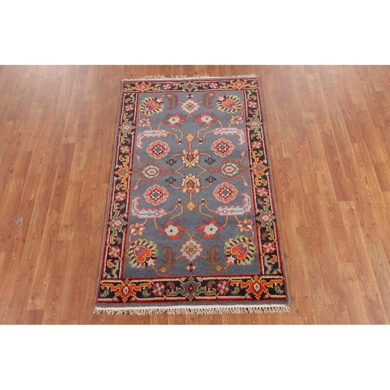 Oushak Indian Foyer Rug Handmade Wool Carpet - 3'0"x 5'0"