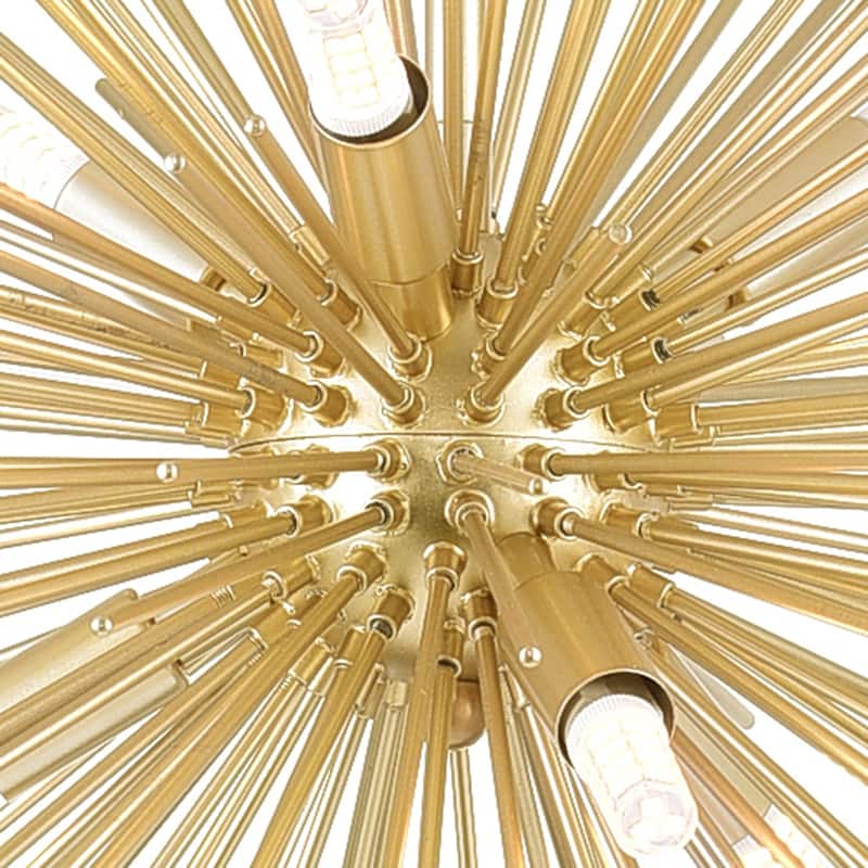 Savannah 6 Light Chandelier With Gold Leaf Finish - Gold Leaf