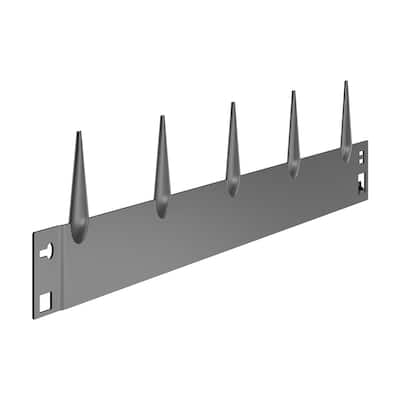 5 Pieces Dark Grey Galvanized Steel Flexible Garden Landscape Edging with Spikes for Pathway - 39 x 6.14 x 0.06''