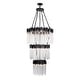 preview thumbnail 2 of 4, Varaluz Matrix 18-Light 3-Tier Chandelier - Matte Black/French Gold