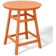 preview thumbnail 18 of 111, Laguna Hdpe All Weather Outdoor Patio 35" Round Counter Table Orange
