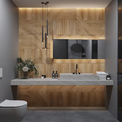 Apollo tile 30" x 30" Bois Matte Brown Porcelain Tile (12.16 sq ft/case) - 2 Pack