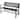 vidaXL Patio Bench 46.5" Steel Black - 46.5"x19.7"x29.5"