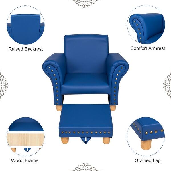 Kinbor Kids Sofa W Footstool Toddler Armrest Chair Couch Kinbor Kids Sofa W Footstool Toddler