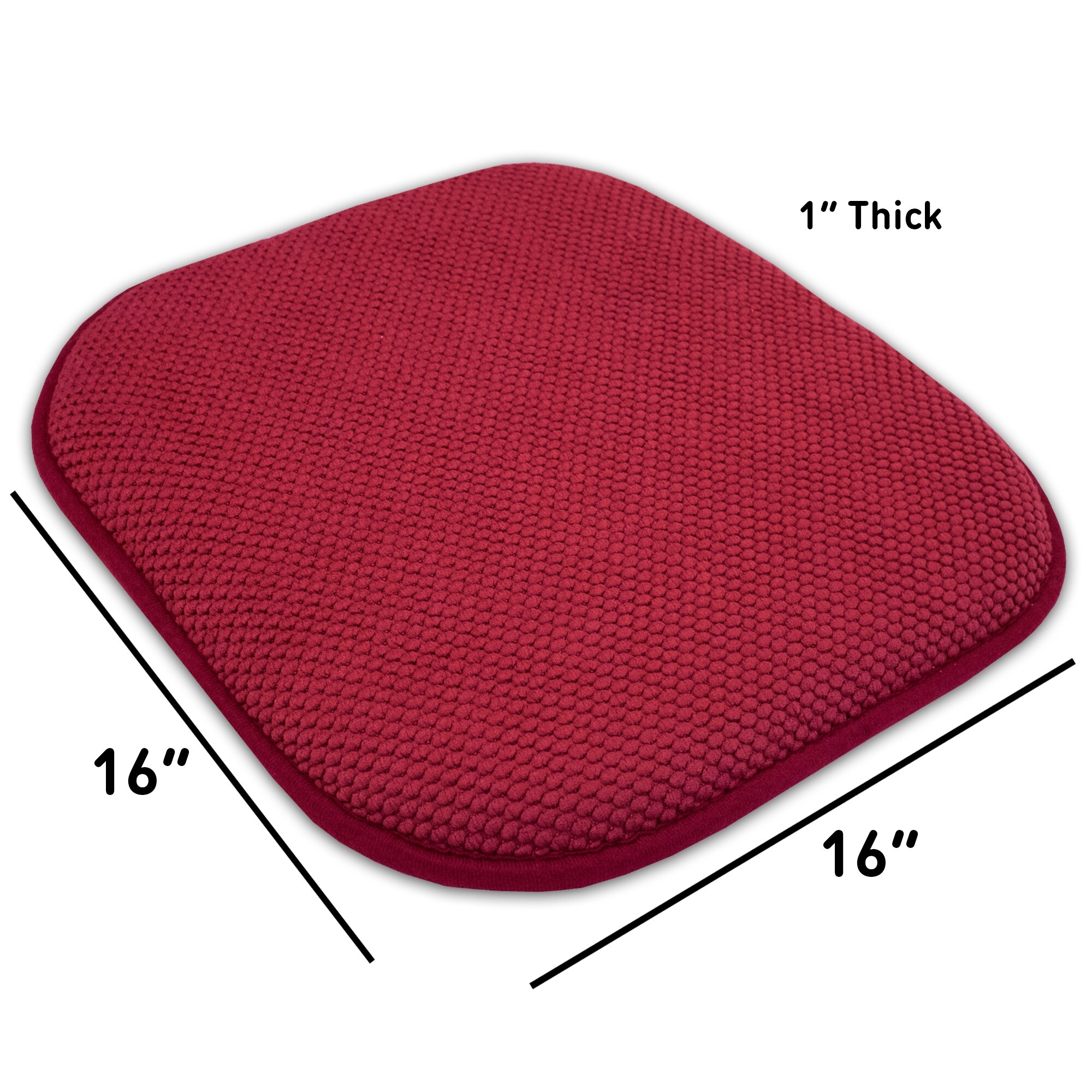 16 in. Square Non slip Memory Foam Seat Cushions 2 OR 4 16 X 16 Bed Bath Beyond 10295231