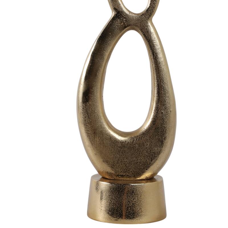 Aluminum Abstract Chelmsford Sculpture Home Decor - 32" Gold - 5" x 5" x 32"