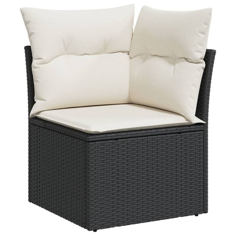 vidaXL Garden Sofa Set Black - 21.7 x 21.7 x 14.6