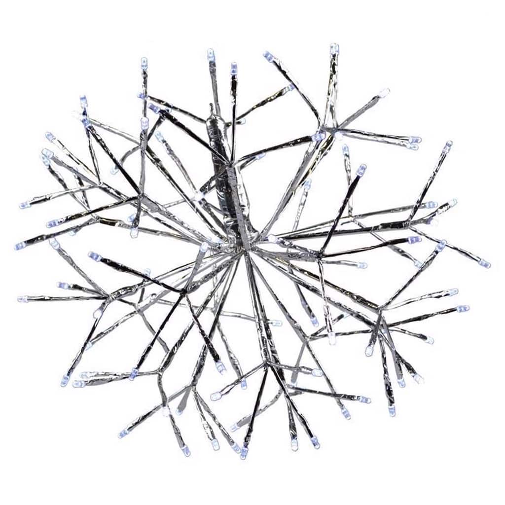 Celebrations LED Cool White Shimmering Sphere 16 in. Hanging Decor