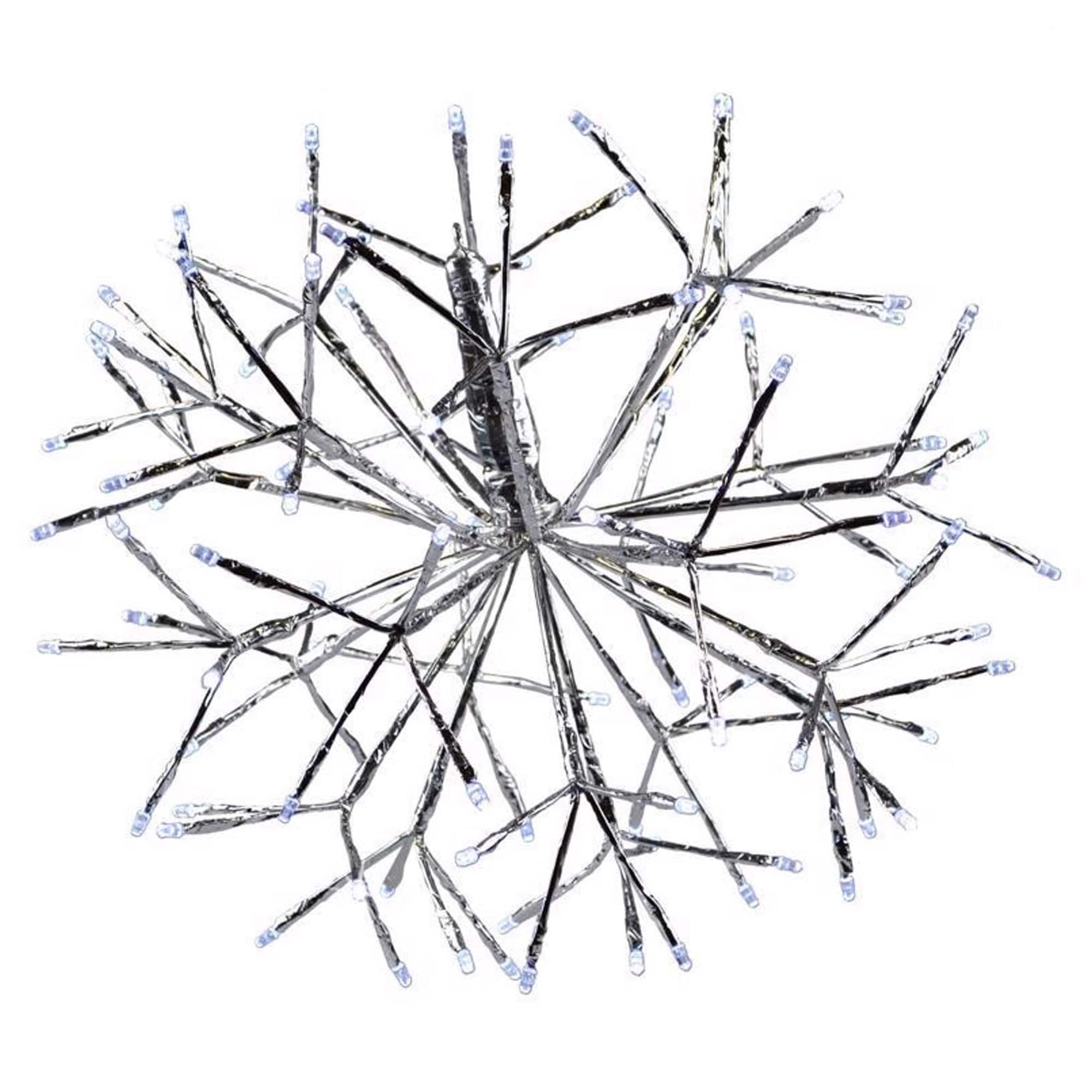 Celebrations LED Cool White Shimmering Sphere 16 in. Hanging Decor