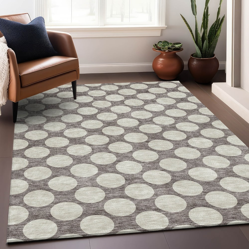 Premium Washable Super Soft Modern Polka Dots Mayfield Rug