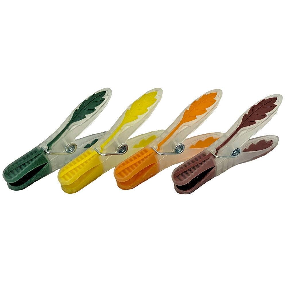 24Pack Fall Leaf Plastic Clothespins with NonSlip Grips On Sale