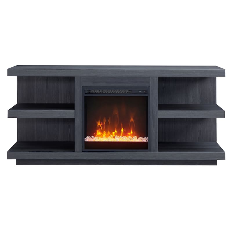 Maya Rectangular TV Stand with Crystal Fireplace for TV's up to 65"