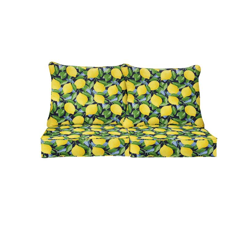 Sorra Home Outdoor Loveseat Pillow and Cushion Set