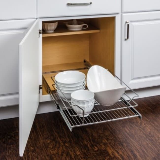 Hardware Resources 21 Inch Base Cabinet Steel Wire Pull Out Shelf