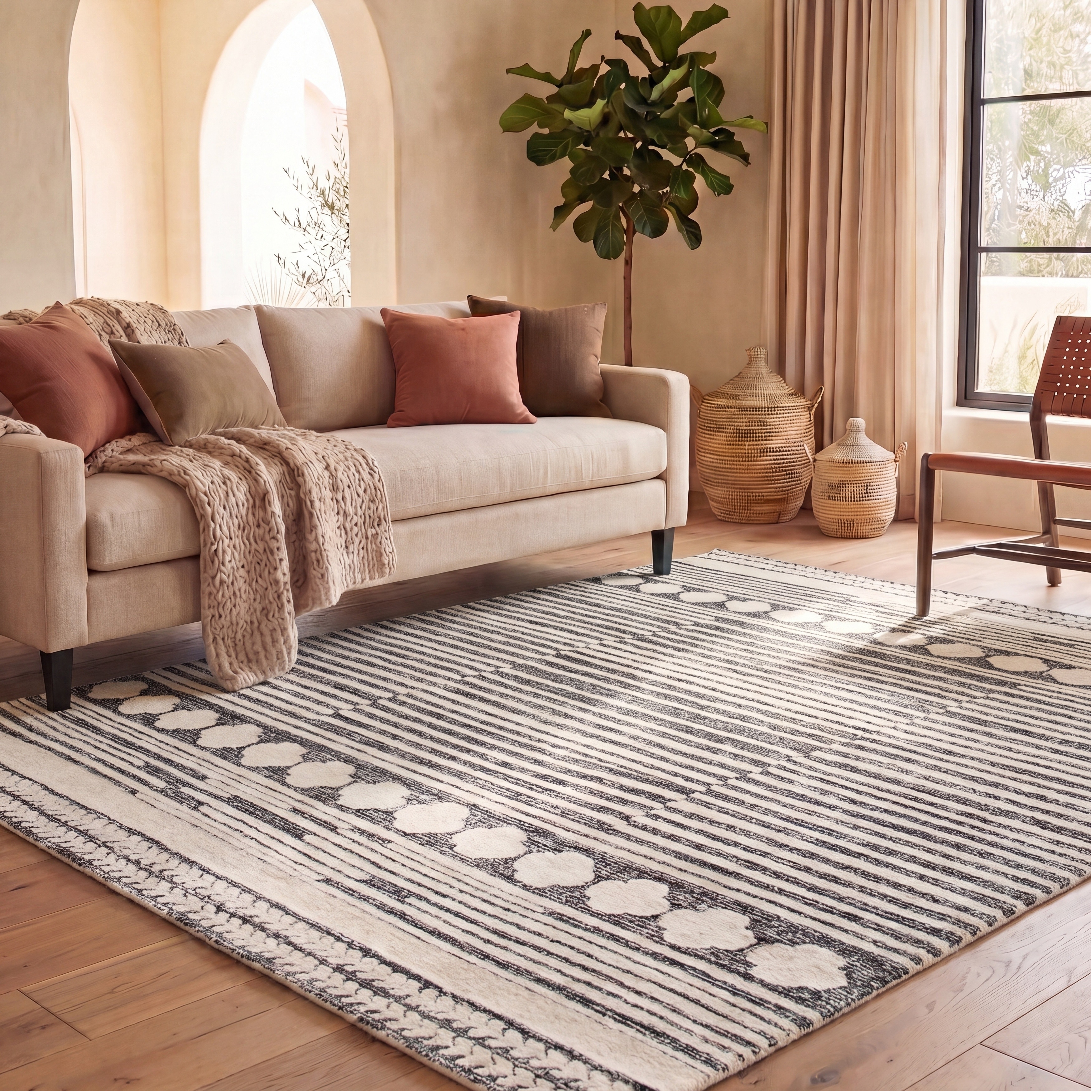 SAFAVIEH Handmade Abstract Brid Modern & Contemporary Wool Rug