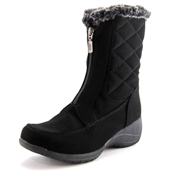 Khombu Angela Women Round Toe Synthetic Black Winter Boot
