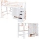 preview thumbnail 7 of 16, Twin Size Loft Bed with Bookshelf, Drawers, Desk, and Wardrobe - Playhouse Inspired Design for Bedroom, White