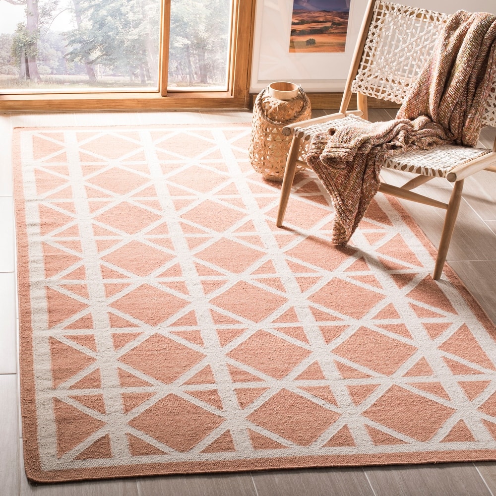 SAFAVIEH Handmade Flatweave Dhurries Vistina Modern Moroccan Wool Rug