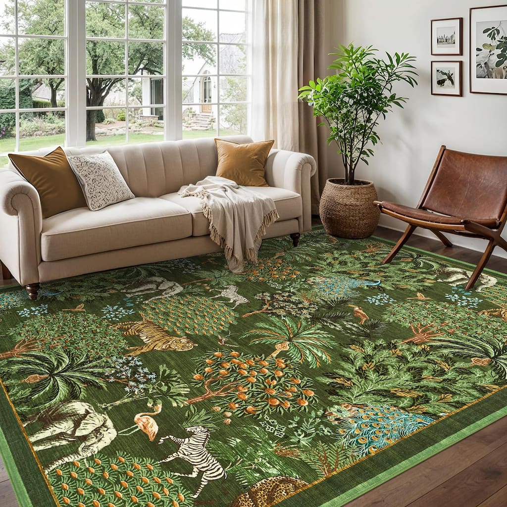 Garvee Jungle Animal Print Area Rug