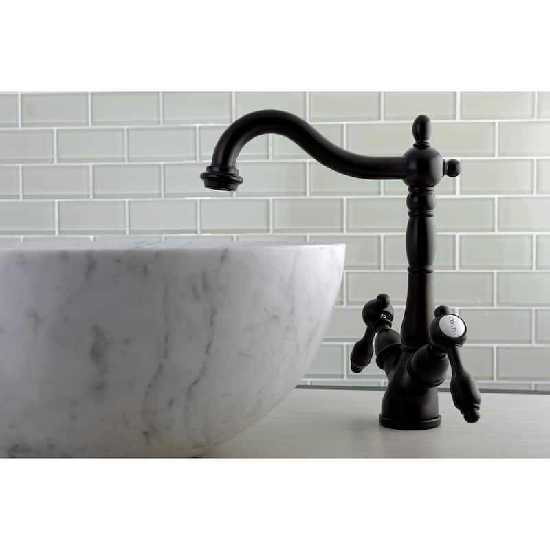 Kingston Brass Tudor 1.2 GPM Deck Mounted Bathroom Faucet