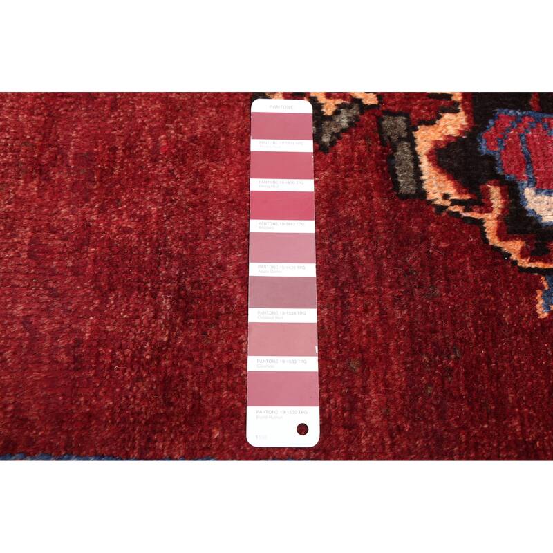 ECARPETGALLERY Hand-knotted Anatolian Vintage Dark Red Wool Rug - 3'7 x 10'1