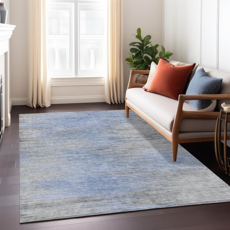 Machine Washable Indoor/ Outdoor Chantille Modern Ombre Rug