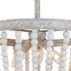 preview thumbnail 8 of 10, Allisa Wood Beaded 3-Light 16" Farmhouse Boho Semi Flush Mount Ceiling Light - D16" x H13.5"