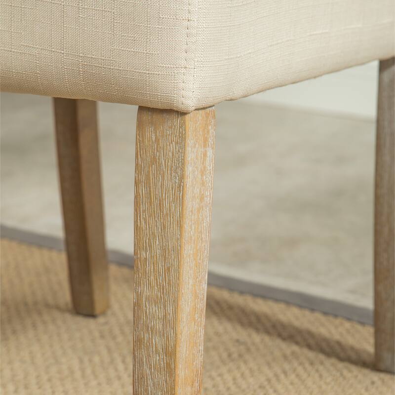 Solid Wood Tufted Parsons Dining Chair for Dining Room, Set of 2