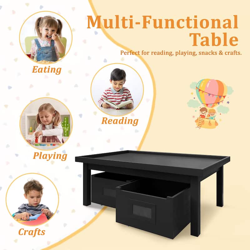 CraftPorch Contemporary Kids Table with Drawers