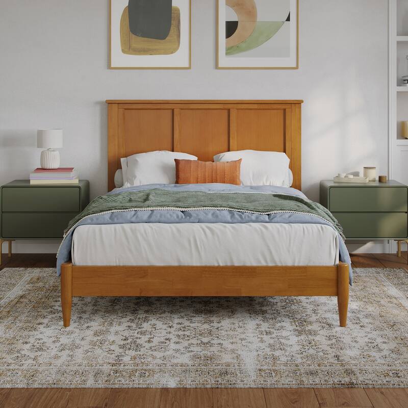 Charlotte Solid Wood Low Profile Platform Bed