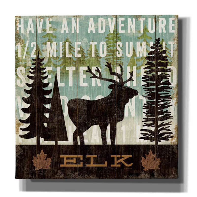 Epic Graffiti 'Simple Living Elk' by Michael Mullan, Canvas Wall Art - 37x37