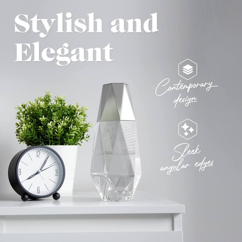 Fifth Avenue Crystal Geometric Glass Water Carafe and Tumbler - 37 Oz