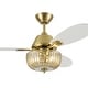 preview thumbnail 9 of 14, Gable River of Goods 3-blade 42-inch Modern Indoor Ceiling Fan with Hand-Painted Glass Shade and Remote Control